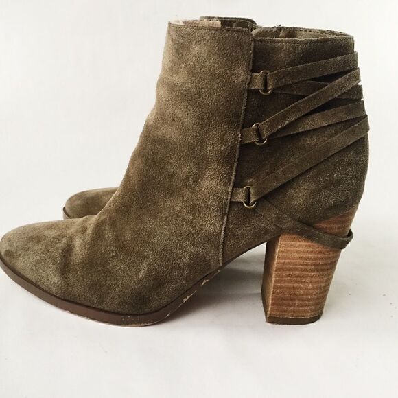 Michael Shannon Green Suede Ankle Boot straps 8.5 - Picture 3 of 6